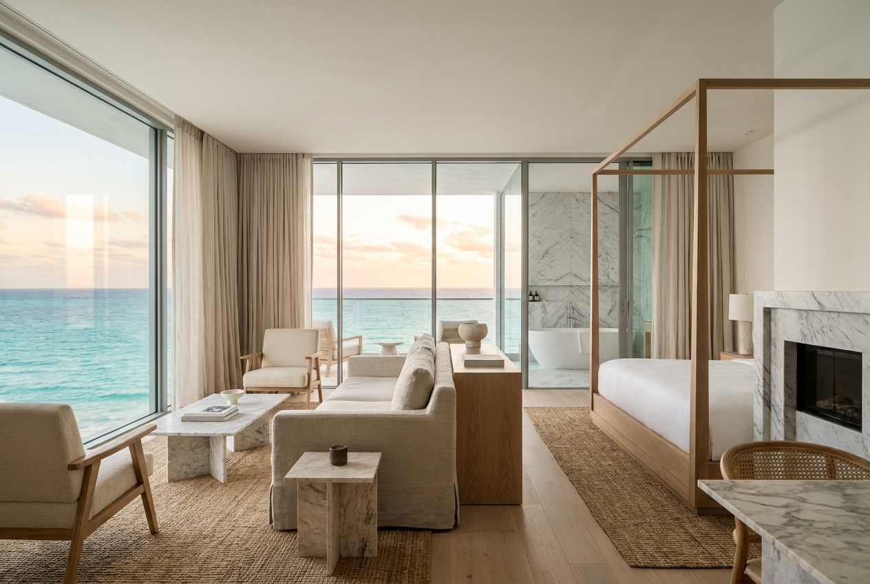 Luxury suite with ocean view